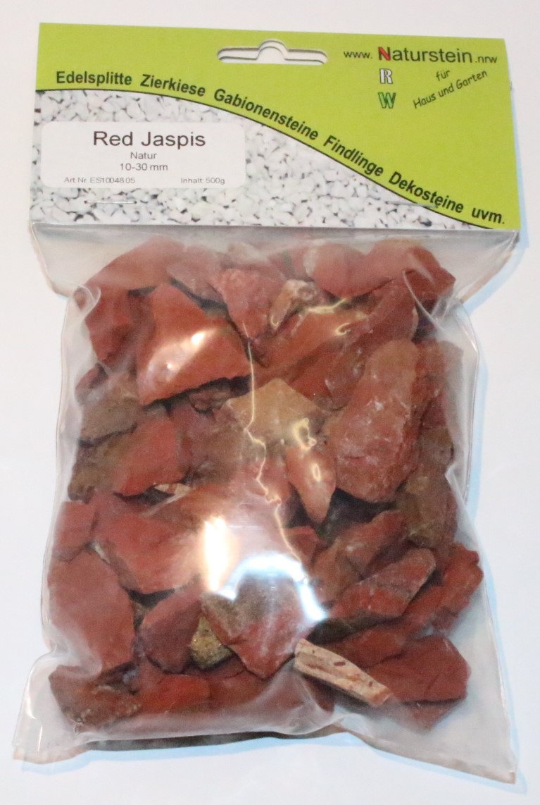 "Roter Jaspis" 10-30mm im 500g Beutel