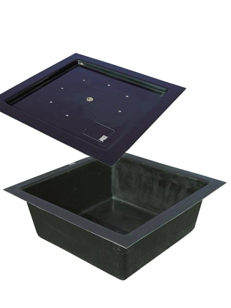 Deckel eckig aus GFK 120x120 cm